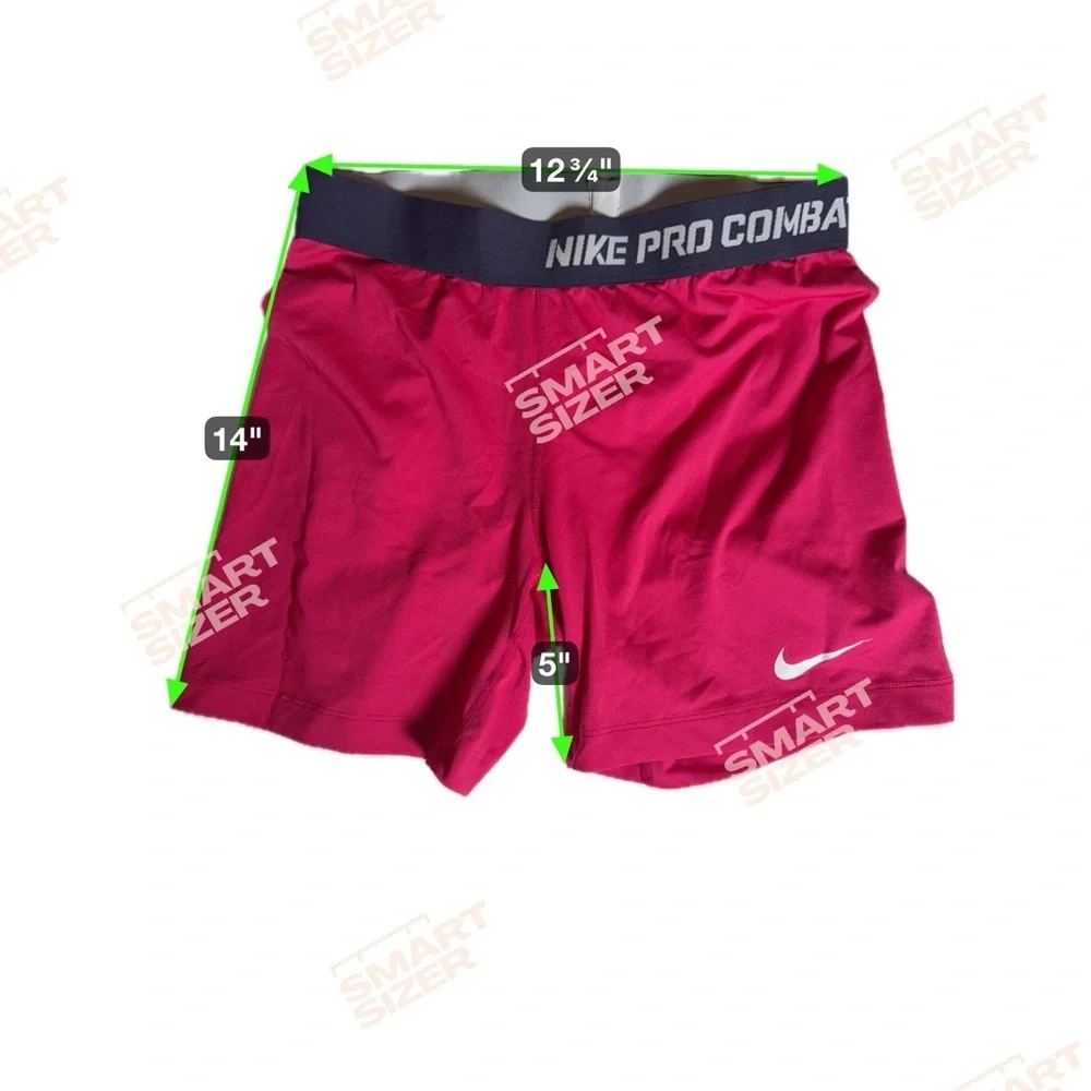Nike Women's Fuchsia Pro Combat Athletic Shorts - Picture 3 of 4